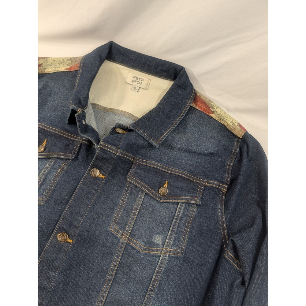 Frye and Co. Patriot Wash Womens Big & Tall Denim Jacket Size 3XLT Southwest